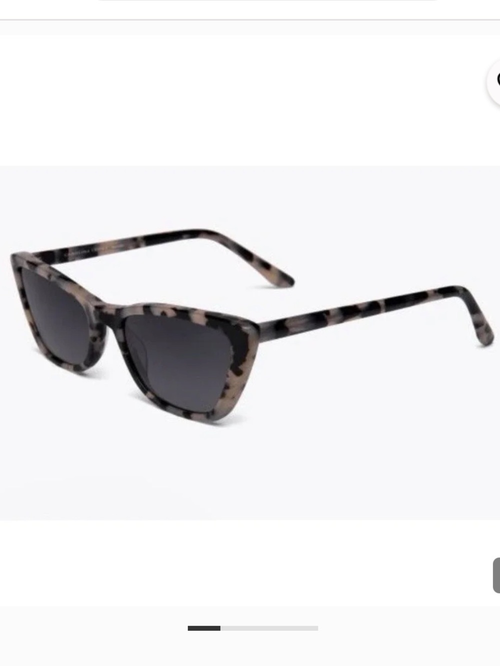 Carolina Lemke Gray Tortoiseshell Cat-Eye Sunglasses